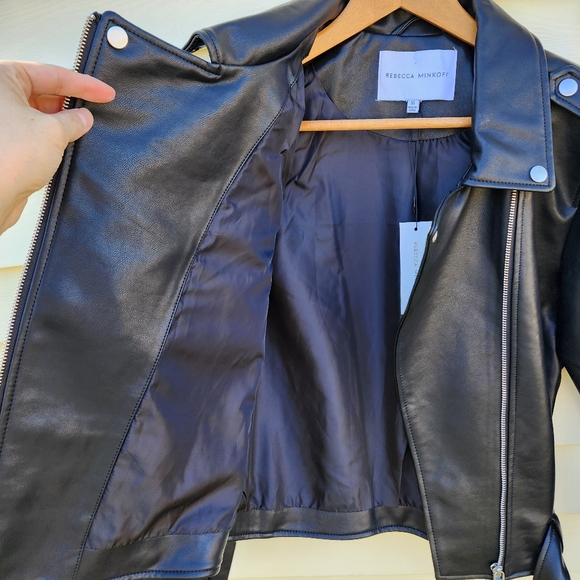 Rebecca Minkoff black leather moto jacket - Picture 9 of 14
